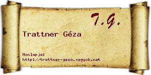 Trattner Géza névjegykártya