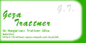 geza trattner business card